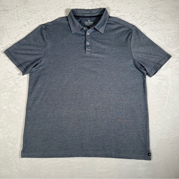 Nat Nast Other - Nat Nast Polo Shirt Men Size XL Gray Short Sleeve Stretch Comfort Golf EUC